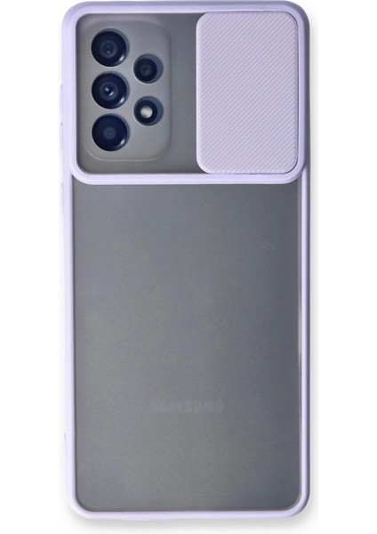 Newface Samsung Galaxy A53 5g Kılıf Palm Buzlu Kamera Sürgülü Silikon - Lila