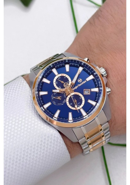 Çelik Kordon&kasa Erkek Kol Saati Gümüş-Rose ST.1.10167-4 ZMST006