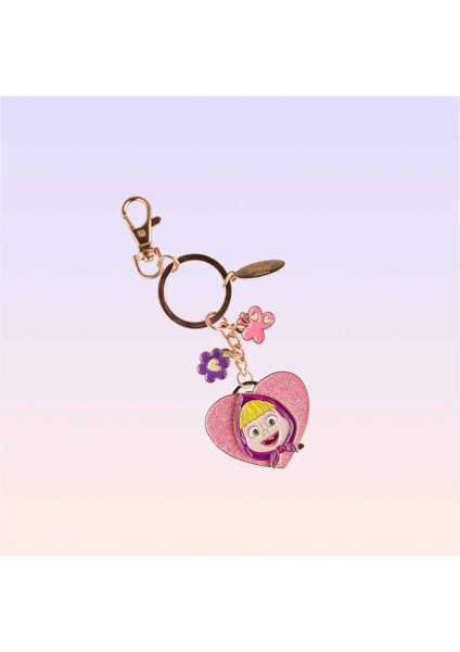 Kalpli Maşa Anahtarlık - Maşa ile Koca Ayı