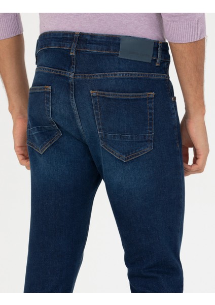 Erkek Lacivert Slim Fit Jean Pantolon 50278200-VR033