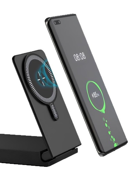 TRM-1019 Gold 10000 Mah Mag Safe Type-C + USB Kablolu-Kablosuz Taşınabilir 22,5 W Hızlı Şarj Dijital Göstergeli Powerbank fırsatları