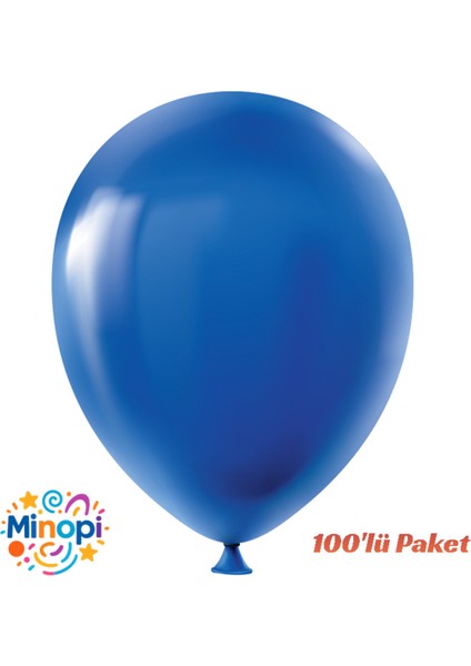 Lacivert Balon Desensiz Renkli Lateks Balon Normal Ebat 100'LÜ Paket