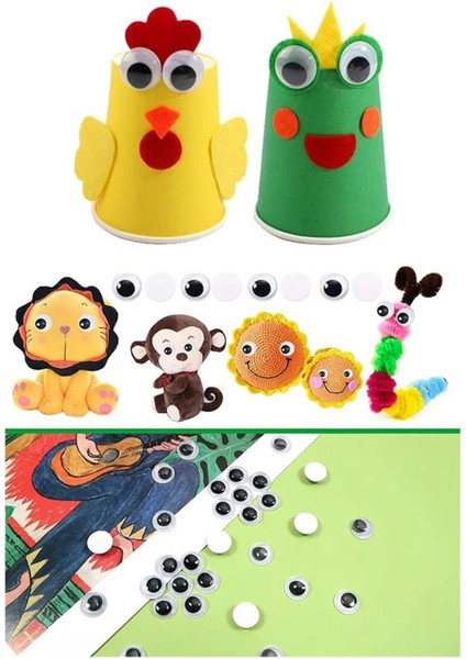 Oynar Göz Siyah 10 mm 100'LÜ Paket Oynayan Göz Hobi Tasarım Anasınıfı Kreş Etkinlik Elişi fiyatları