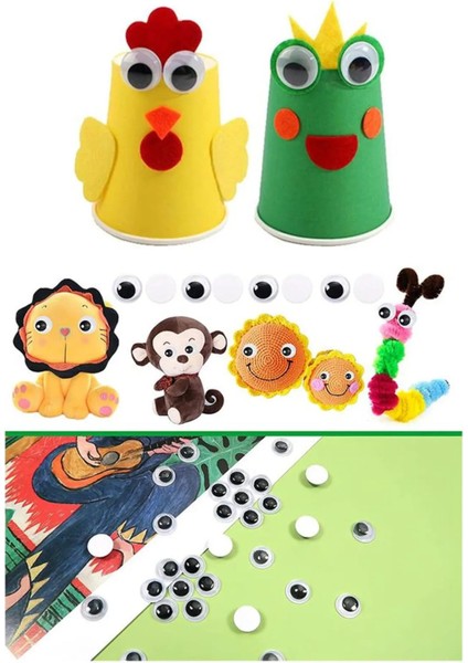 Oynar Göz Siyah 8 mm 100'LÜ Paket Oynayan Göz Hobi Tasarım Anasınıfı Kreş Etkinlik Elişi fiyatları