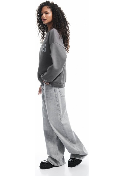 Antrasit Kadın Sweatshirt 6WAL10131IK