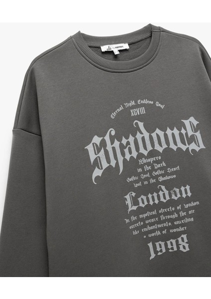 Antrasit Kadın Sweatshirt 6WAL10131IK indirimleri