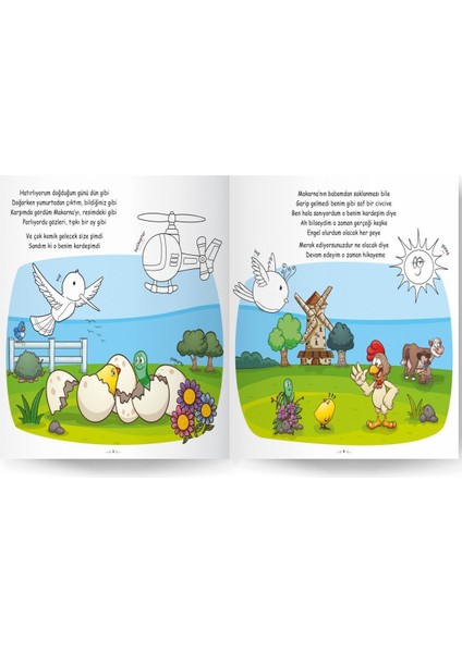 3-7 Yaş Eğitici Öğretici Okul Öncesi Kardeşim Solucan Boyamalı Çocuk Hikaye Kitabı fiyatları