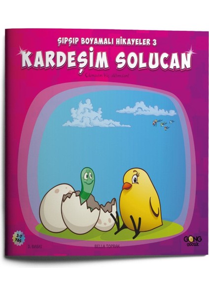 3-7 Yaş Eğitici Öğretici Okul Öncesi Kardeşim Solucan Boyamalı Çocuk Hikaye Kitabı modelleri