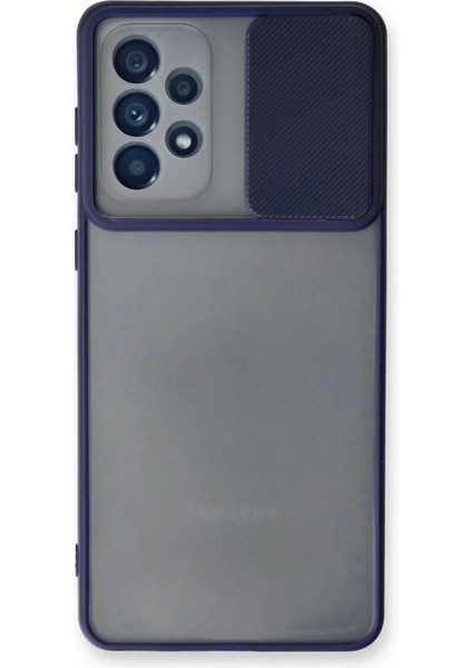 Newface Samsung Galaxy A53 5g Kılıf Palm Buzlu Kamera Sürgülü Silikon - Lacivert