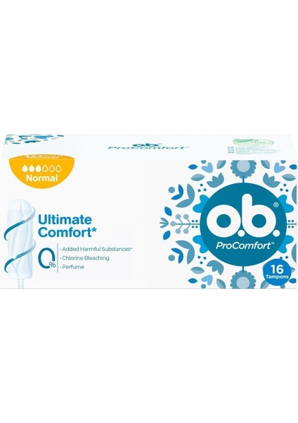 Comfort Normal Tampon 16'lı - SilkTouch Yüzey, DynamicFit Teknolojisi, Hijyenik Ambalaj, Parfümsüz