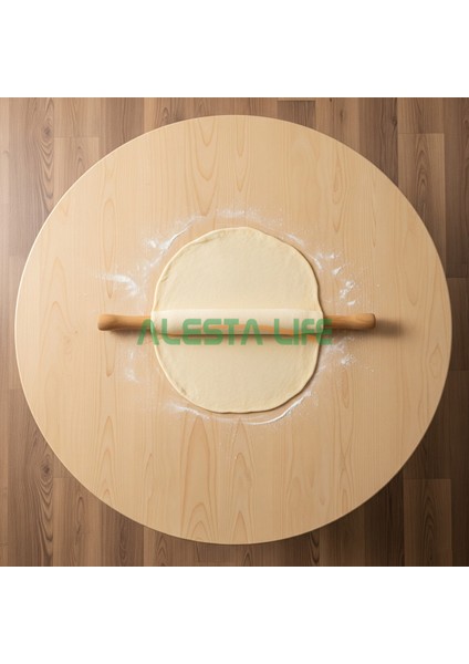 Klasik Yuvarlak Katlanır Yer Sofrası - 78 cm x 21 cm, Metal Ayaklı