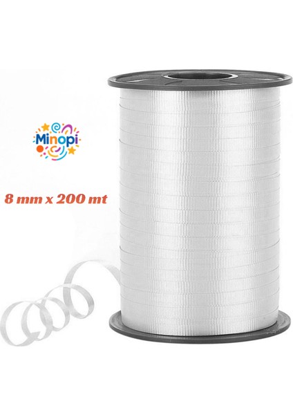 Gri Rafya Balon Ipi 8 mm x 200 mt Pastel Renk