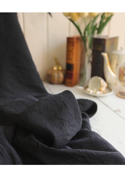 Ipek Kupra Kreş Kumaş Siyah Renkte