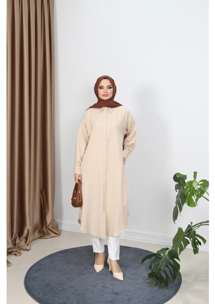 Düğmeli Uzun Tunik