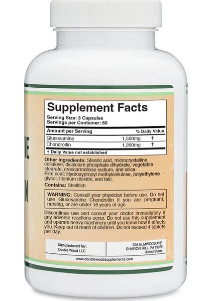 Glucosamine 1,500MG Chondroitin 1,200MG 180 Tablet fırsatları