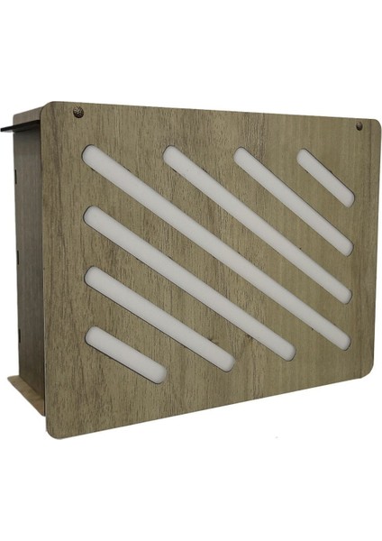Modem Saklama Kutusu - 25X18X9 cm -Çapraz Boşluklu Kapak