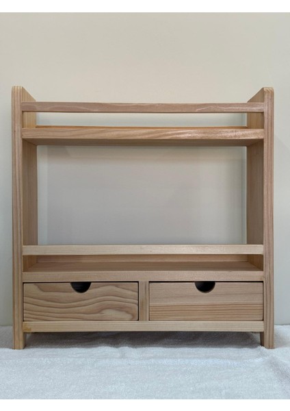 Ahşap Tezgah Üstü 2 Çekmeceli Baharatlık modelleri