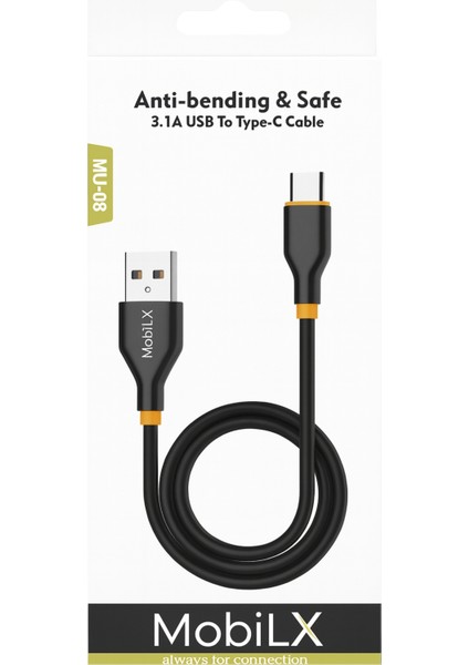 Mobilx 60W Silikon Type-C To Type-C Hızlı Şarj Kablosu fiyatları