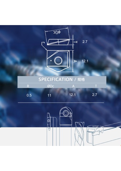 Htch Radüslü Dc 11 R 0.5 – Indekslenebilir Freze Ucu modelleri