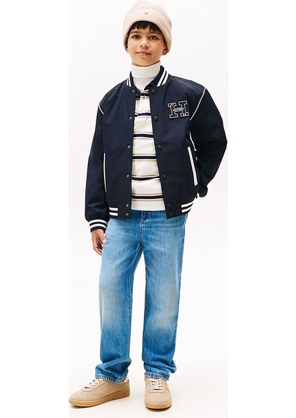 Erkek Çocuk Skater Kesim Eskitme Görünümlü Jean Pantolon - Mavi fiyatları