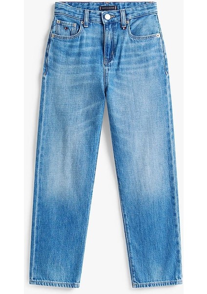 Erkek Çocuk Skater Kesim Eskitme Görünümlü Jean Pantolon - Mavi indirimleri