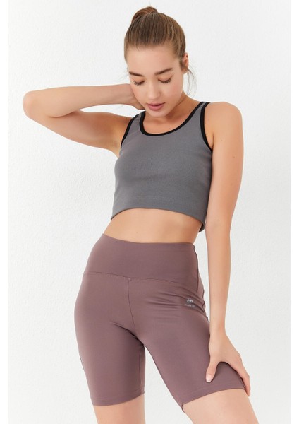 Çağla Basic Sıfır Kol Dar Kalıp U Yaka Kadın Crop Top Atlet - 97162 indirimleri