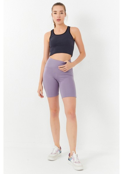 Antrasit Basic Sıfır Kol Dar Kalıp U Yaka Kadın Crop Top Atlet - 97162 fiyatları