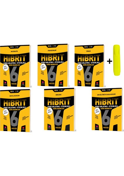 Hız Yayınları 6.sınıf Hibrit Tüm Dersler Soru Bankası Seti Yeni