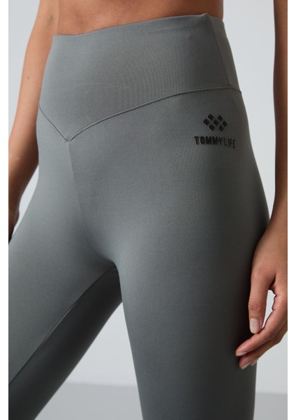 Haki Esnek Standart Fit Performans Kadın Tayt Takım - 95331 modelleri