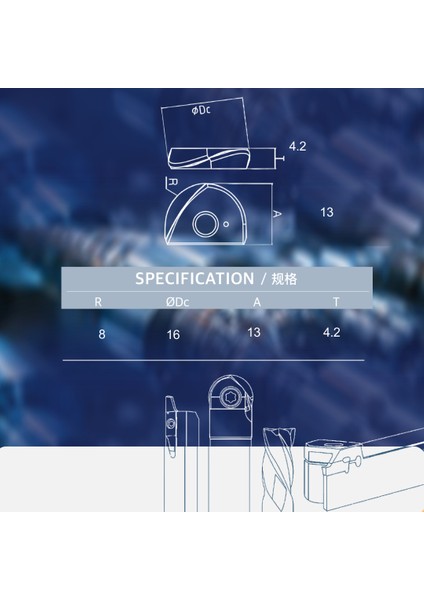 Bhlrt Küresel Dc 16 R 8 – Indekslenebilir Freze Ucu modelleri