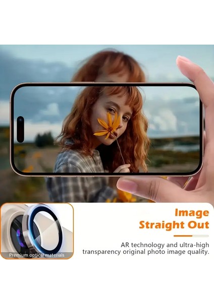 iPhone 16 Pro Kamera Koruyucu Çöl Safir | 9h Temperli Cam, Metal Lens Ring, Ultra Hd, Çizilmez & Parlamaz fırsatları