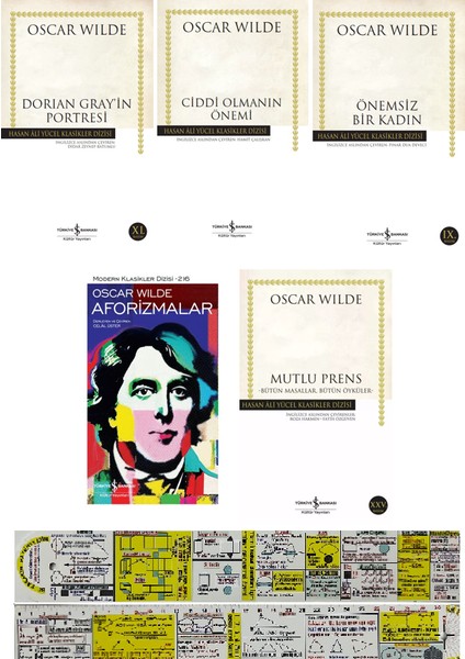 Oscar Wilde 5 Kitap Set / Dorian Gray'in Portresi - Mutlu Prens - Önemsiz Bir Kadın + Cetvel
