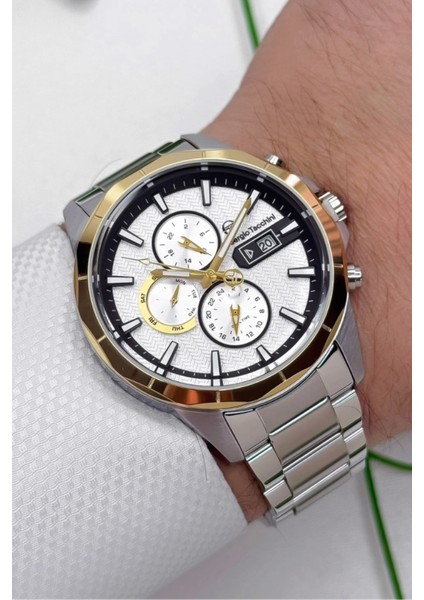 Çelik Kordon&kasa Erkek Kol Saati Gümüş-Gold ST.1.10166-3 ZMST005