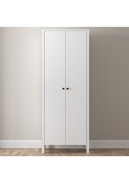 Hunerika Parma 2 Kapak Boy Dolabı -Wood Beyaz-Minifiks Bağlantı fiyatları