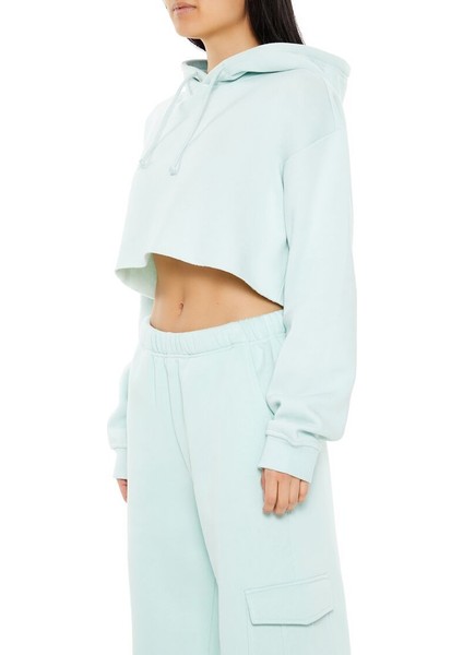 F21 Fleece Crop Sweatshirt