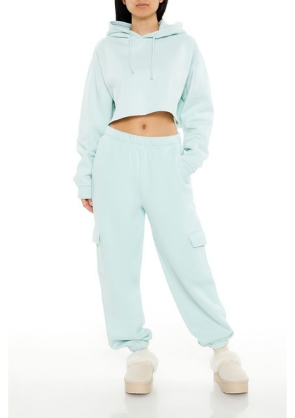 F21 Fleece Crop Sweatshirt fırsatları