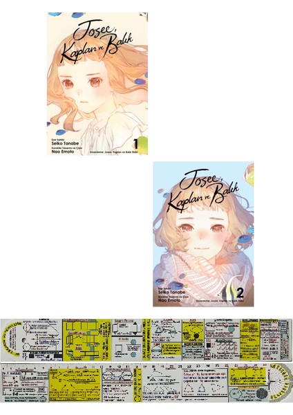 Josee Kaplan ve Balık 1-2. Ciltler Manga Seti + Mat. Öğreten Cetvel