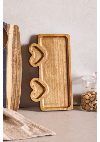 Akasya Kalp Detay Sunum Tabağı 25X14 cm fiyatları