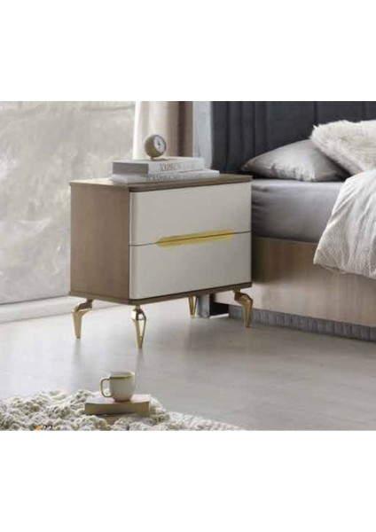 Aby Meşe - Ekru - Gold Hazal Komidin