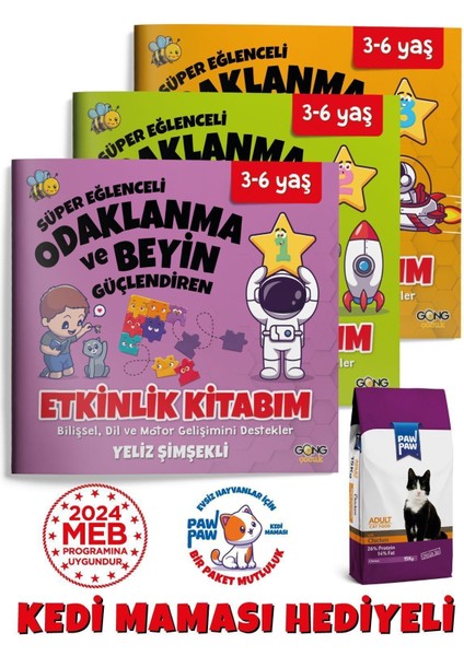 3-6 Yaş - Süper Eğlenceli Odaklanma ve Beyin Güçlendiren Çocuk Etkinlik Kitabım