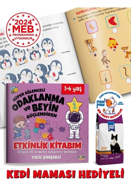 3-6 Yaş - Süper Eğlenceli Odaklanma ve Beyin Güçlendiren Çocuk Etkinlik Kitabım fiyatları