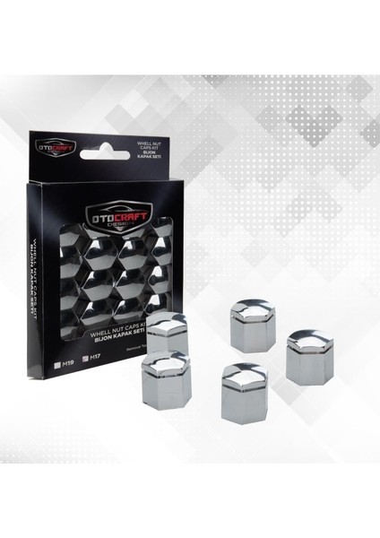 17MM ABS Krom Bijon Kapağı - Tüm Araçlarla Uyumlu, Kolay Montaj, 20'li Paket fiyatları