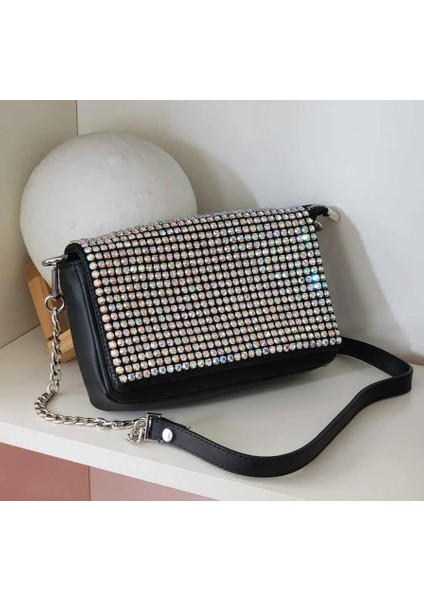 25YG235 Kadın Taşlı Hakiki Deri Premium Çanta
