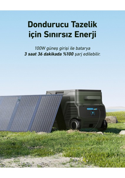 SOLIX EverFrost 40 / 43L 299Wh Pil Akülü Outdoor Kompresörlü Taşınabilir Buzdolabı - A17A1