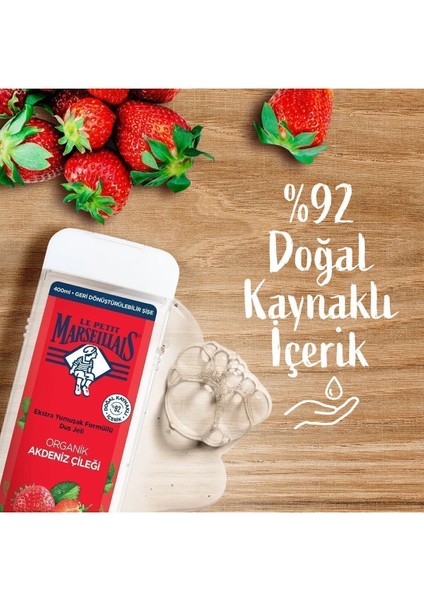 Akdeniz Çileği Aromalı Banyo ve Duş Jeli 400 ml (4'lü Paket) - Nemlendirici ve Tazeleyici Etki fırsatları