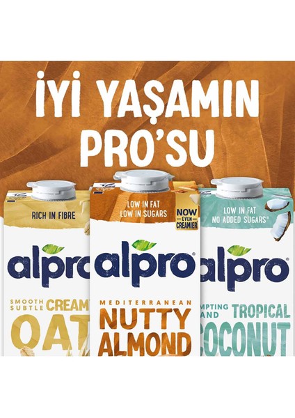 Badem Sütü 4x1L Laktozsuz Glutensiz Kalsiyum ve D B2 B12 Vitaminli Bitkisel İçecek Belçika