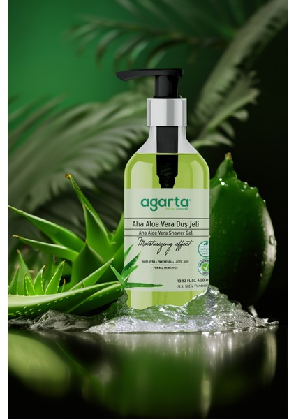 Doğal Aloe Vera Duş Jeli - 400 ml, Ferahlatıcı ve Temiz Koku, Derinlemesine Nemlendirme, Yatıştırıcı Etki, Paraben ve Alkol İçermez, Vegan modelleri