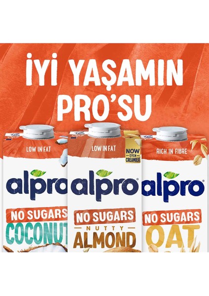 Badem Sütü 4x1 lt Şekersiz Vegan Laktozsuz Belçika Üretimi Bitkisel İçecek