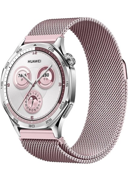 Watch Gt3 / Gt3 Pro / Gt4 / Gt4 Pro / Gt5 / Gt5 Pro 46MM Uyumlu Metal Milanese Hasır Kordon – Paslanmaz Çelik, Manyetik Mıknatıslı Bileklik Kayış