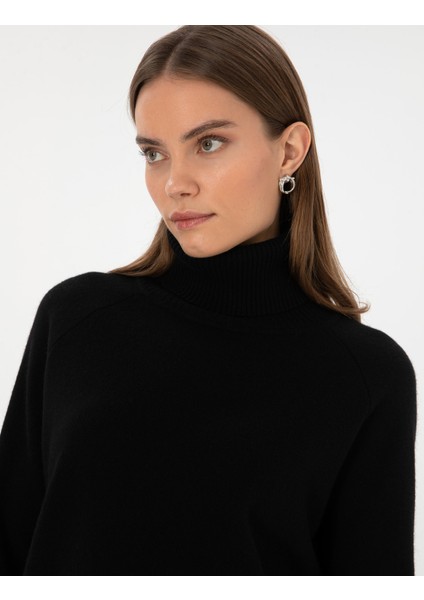 Kadın Siyah Comfort Fit Kazak 50310938-VR046 fiyatları